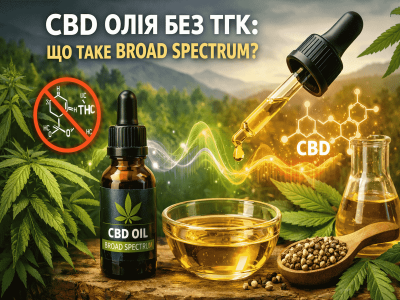 CBD ОЛІЯ БЕЗ ТГК: ЩО ТАКЕ BROAD SPECTRUM?