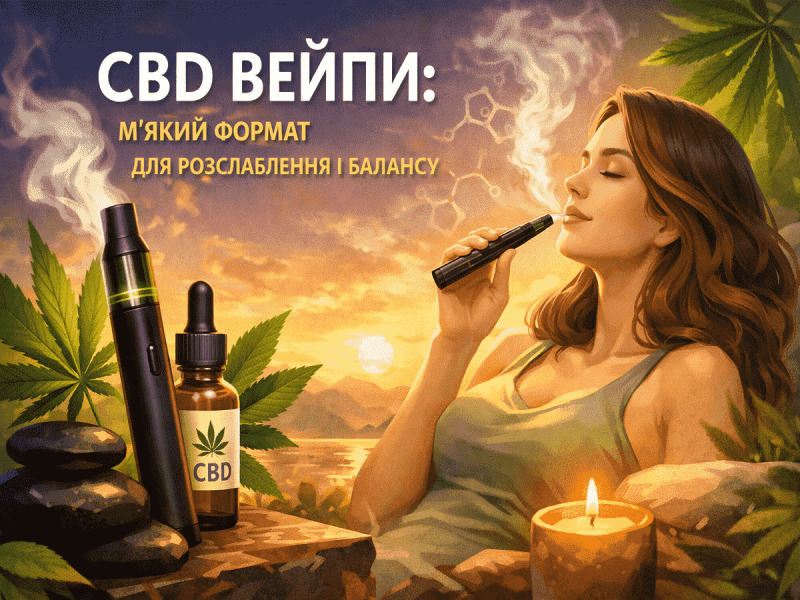 CBD ВЕЙПЫ: МЯГКИЙ ФОРМАТ ДЛЯ РАССЛАБЛЕНИЯ И БАЛАНСА
