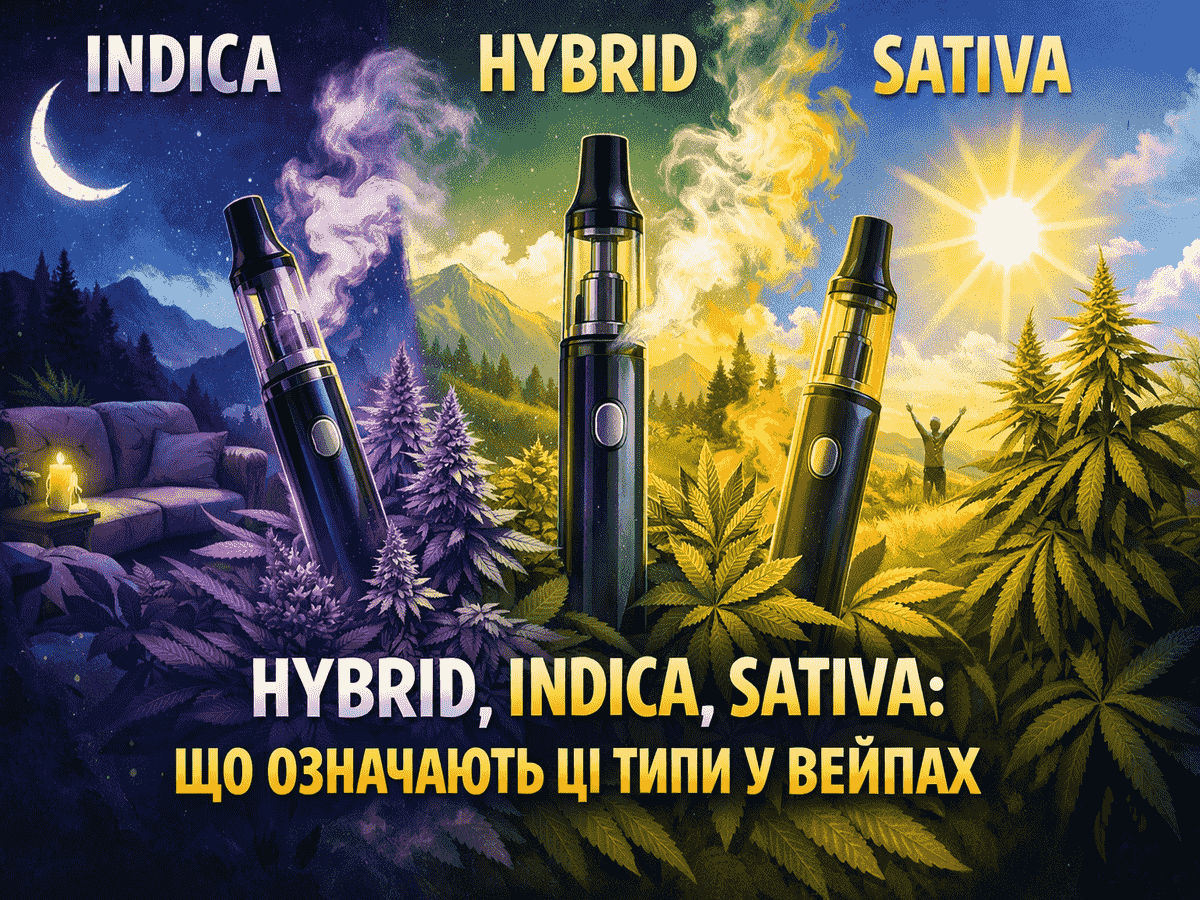 HYBRID, INDICA, SATIVA: ЧТО ОЗНАЧАЮТ ЭТИ ТИПЫ ВО ВЕЙПАХ
