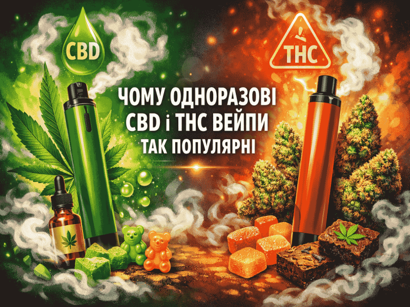 ПОЧЕМУ ОДНОРАЗОВЫЕ CBD И THC ВЕЙПЫ ТАК ПОПУЛЯРНЫ